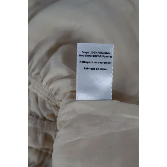 ASTR The‎ Label women's Cream Long-Sleeve Peplum Top XS  Ruffle Detail - Picture 9 of 12